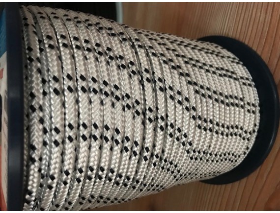 Eco Rope  6mm   weiß/schw.  24m